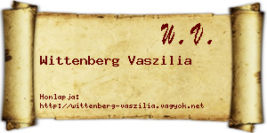 Wittenberg Vaszilia névjegykártya